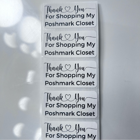 100 Poshmark Package stickers | thank you for shopping my Poshmark closet - Picture 2 of 2
